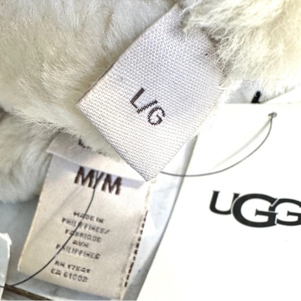 UGG Exposed Sheepskin Gloves NEW Hand Sewn In Chestnut Size L/M Tan